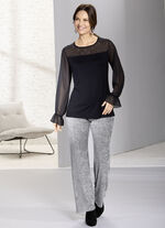 Exzellentes Shirt mit Chiffon-Verarbeitung 