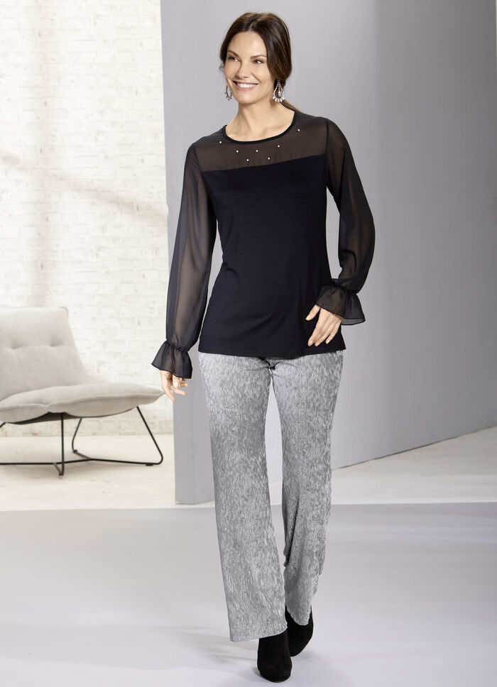 Exzellentes Shirt mit Chiffon-Verarbeitung 