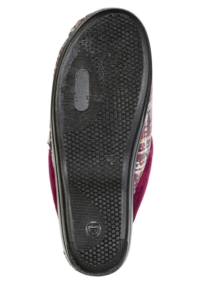 Klassische Damen-Hausschuhe, Weite G, mit angenehmer Polsterung BORDEAUX