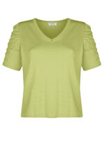 Pullover mit Raffung an den &Auml;rmeln 