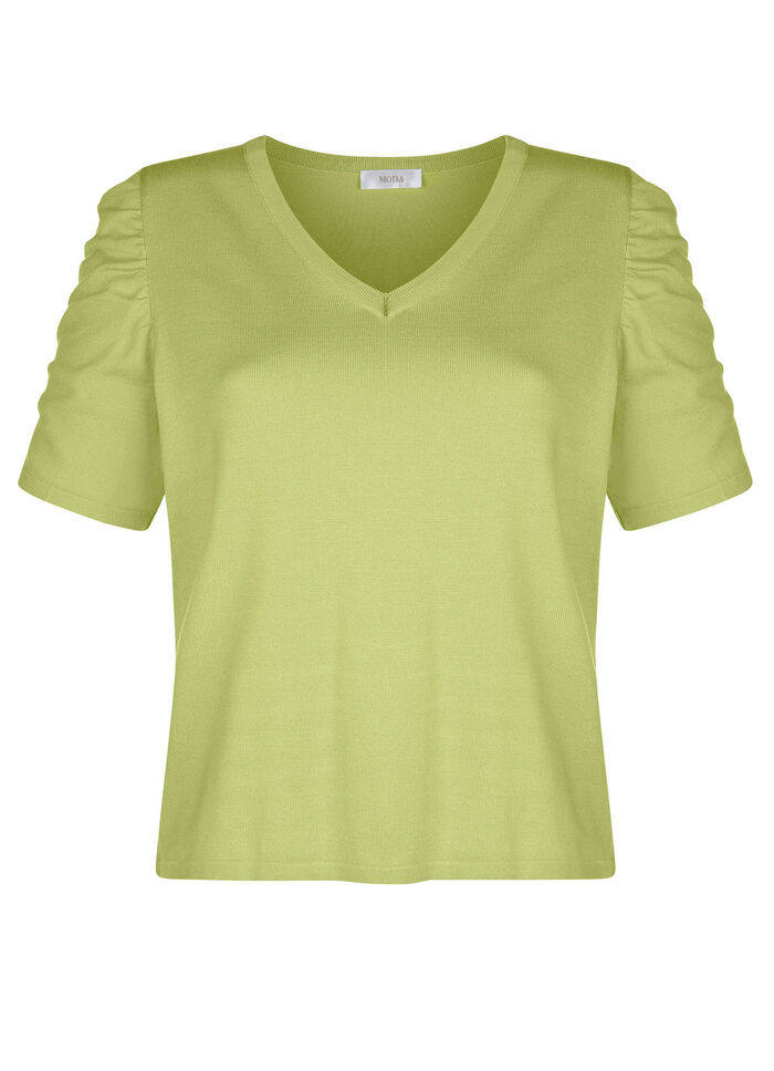 Pullover mit Raffung an den &Auml;rmeln 