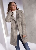 Longjacke mit fester Kapuze 