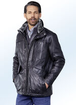 Lederjacke mit Doppeltaschen 