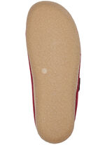 Laurina Wollfilz-Pantoffel mit Velours-Besatz GRANATROT