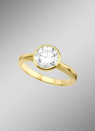 Damenring mit synth. Zirkonia 