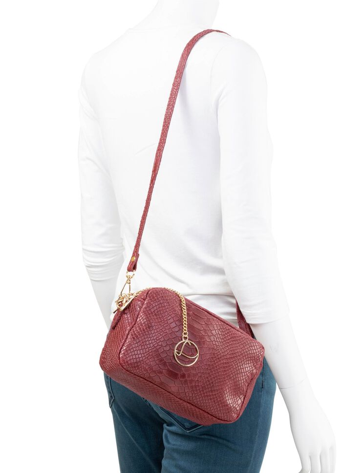 Laurina, Mini-Tasche, Damen, mit abnehmbarem, verstellbarem Umh&auml;ngeriemen BORDEAUX