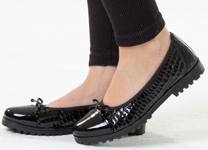 ELENA EDEN, elegante Damen-Ballerinas, Weite G, mit Gummizug 