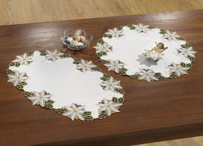 Tischdekoration mit Organza-Eins&auml;tzen 