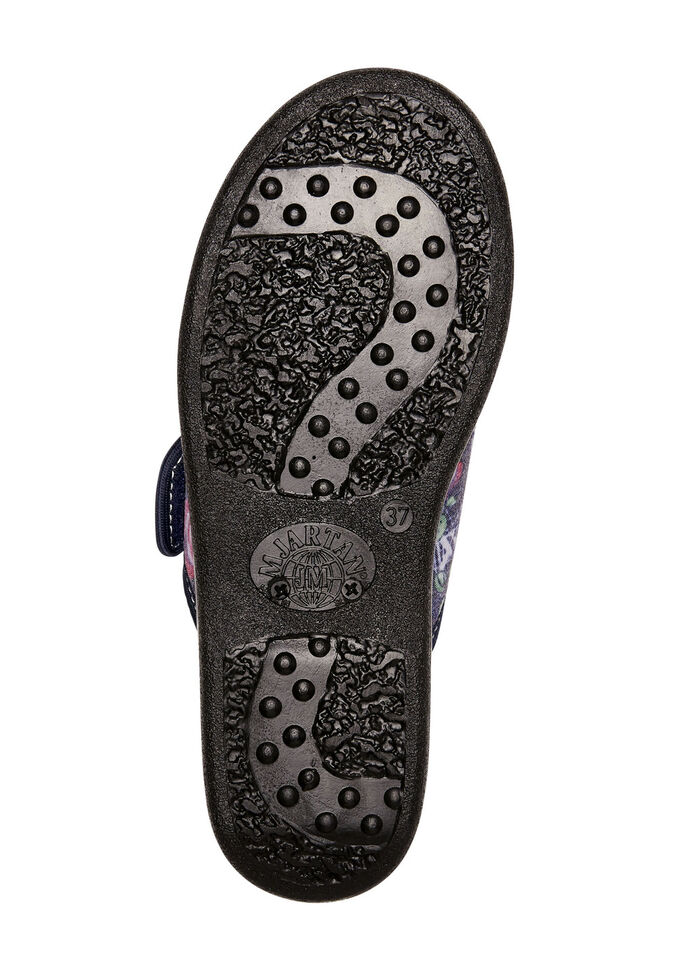 Zweierpack, klassische Damen-Hausschuhe, Weite H, mit Klettverschluss 1X BLAU, 1X ROT