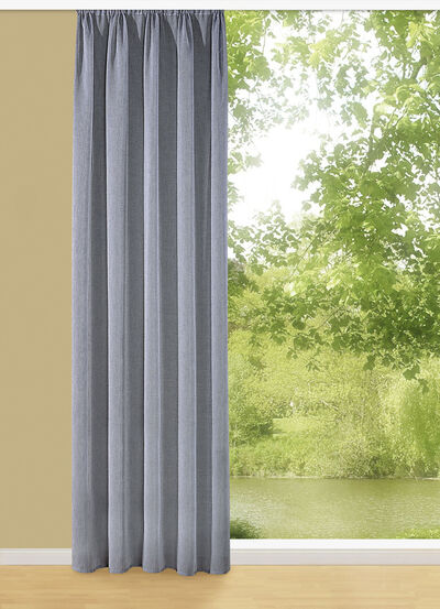 Übergardine in Leinenoptik 