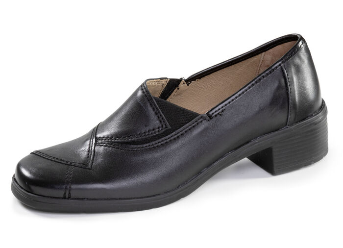 ELENA EDEN, klassicher Damen-Trotteur, Weite G, mit herausnehmbarem Fußbett SCHWARZ