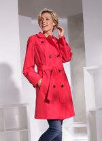 Trenchcoat mit G&uuml;rtel in 2 Farben ROT