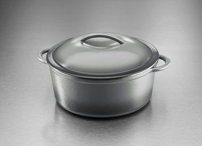 Gusseisen-Schmortopf und -Bräter GRAU