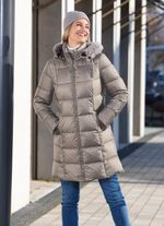 Daunen-Kurzmantel in 2 Farben KIESEL