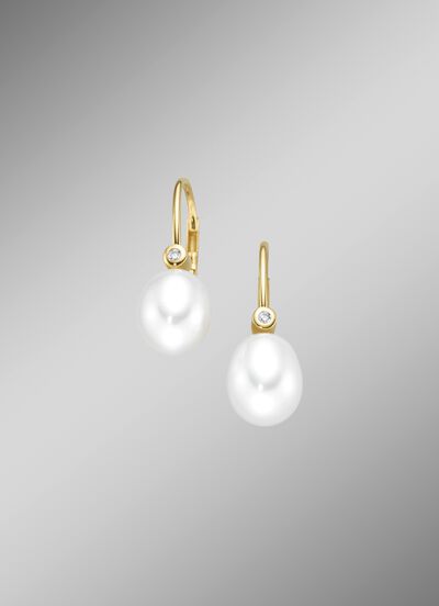 Ohrringe mit S&uuml;&szlig;wasser-Zuchtperlen 