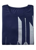 Shirt mit Kontrastdruck MARINE-WEISS