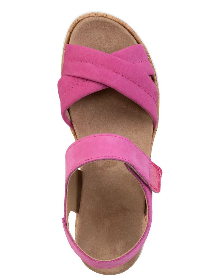 ELENA EDEN, bequeme Damen-Sandalen, Weite H, mit herausnehmbarem Fu&szlig;bett PINK