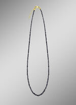 Außergewöhnliche Halskette mit Roh-Diamanten in Dunkelgrau 