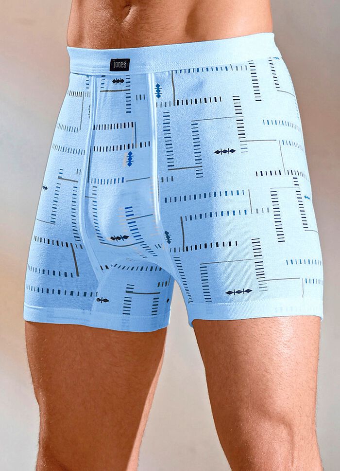 Dreierpack Unterhosen aus Feinripp mit Eingriff, bunt dessiniert 