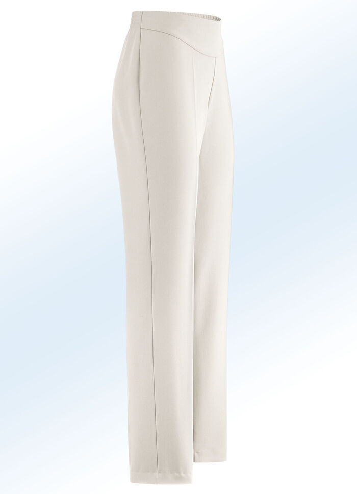 Hose in eleganter Schnittführung HELLBEIGE