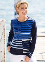 Pullover mit Intarsien MARINE-ROYALBLAU-BLEU