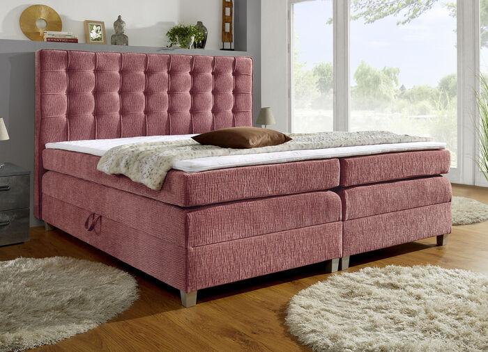 Boxspringbett mit 2 praktischen Bettkästen ROSA