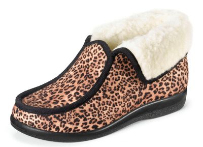 Warme Damen-Hausschuhe, Weite H, mit Wolle 