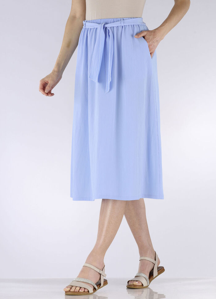 Rock mit Stoffbindeband HELLBLAU