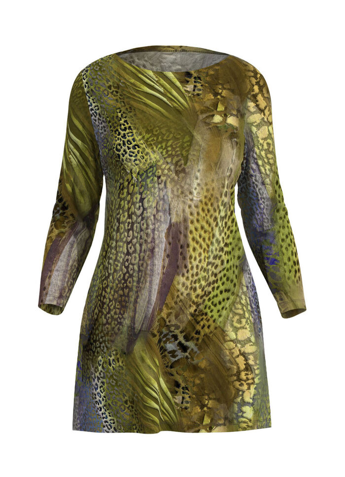 Longshirt mit U-Boot-Ausschnitt 