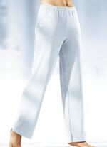 Hose mit hübscher Schmucksteinzier   WEISS