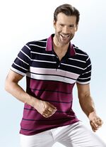 Schickes Poloshirt mit Streifen BEERE-MARINE-WEISS