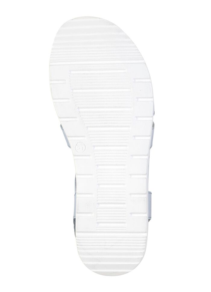 ELENA EDEN, sommerliche Damen-Sandalen, Weite G, aus Leder BLEU