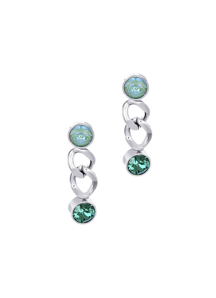 Ohrstecker mit grünen Kristallen 