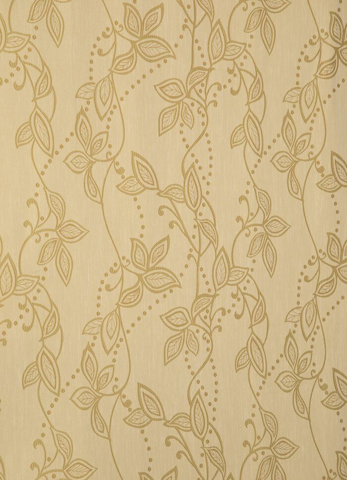 Übergardine mit Blatt-Musterung GOLD