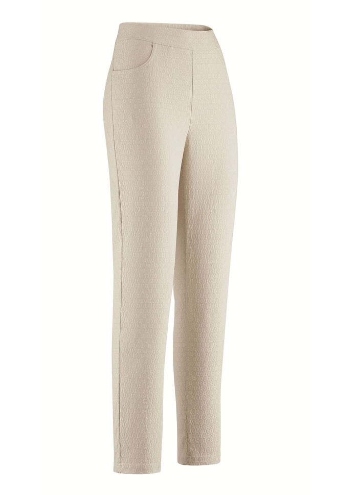 Knöchellange Hose in bequemer Schlupfform BEIGE
