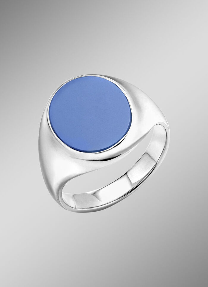 Herrenring aus Silber mit Lagenstein 