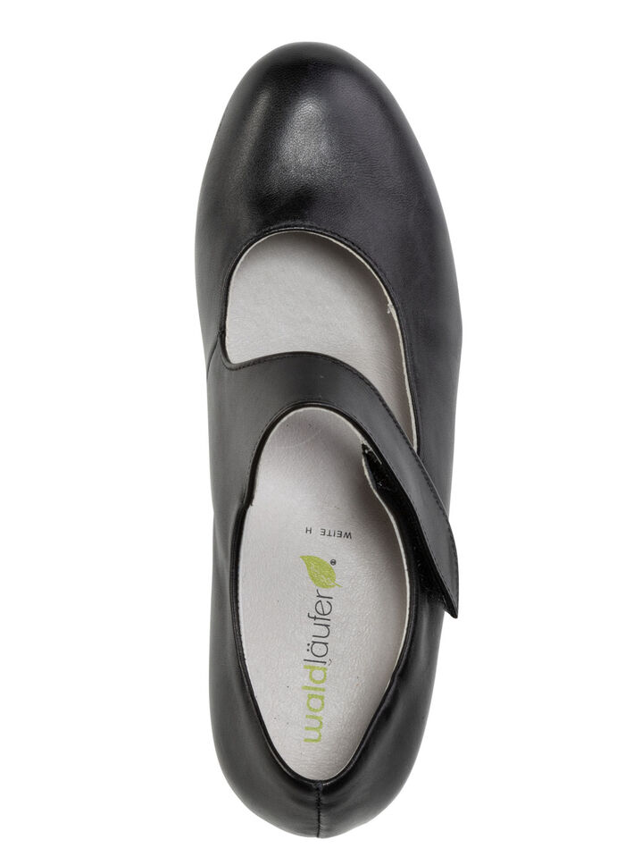Waldläufer, elegante Damen-Pumps, Weite H, mit herausnehmbarem Fußbett SCHWARZ