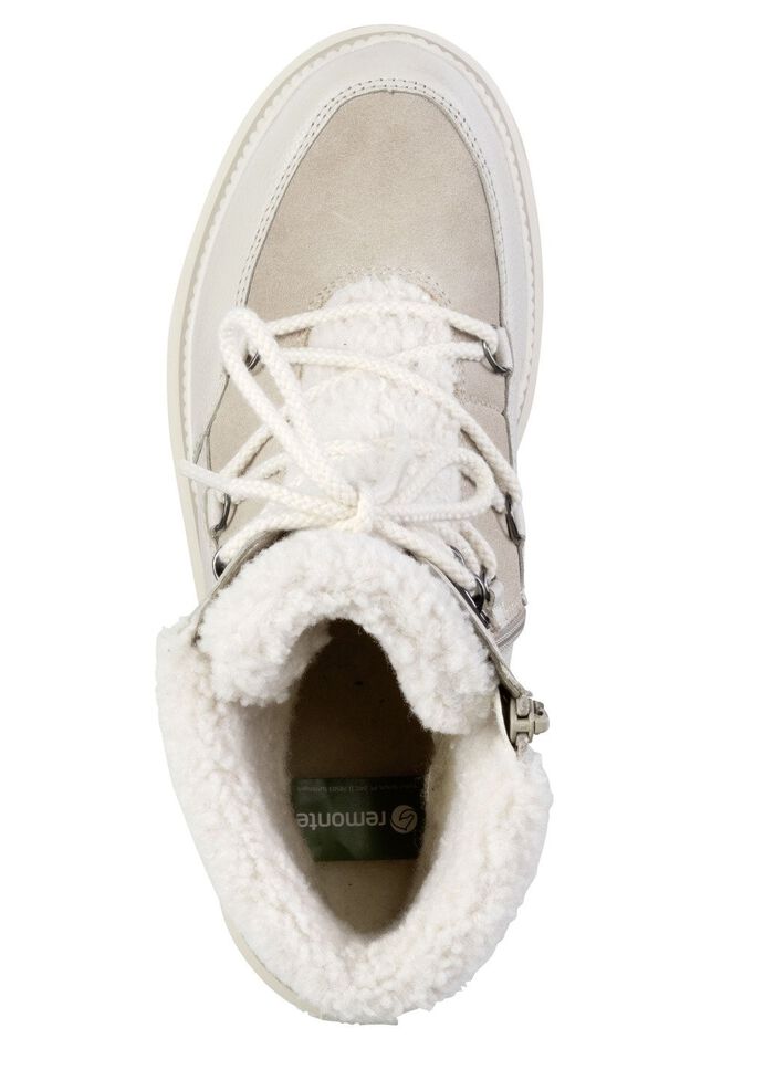 Remonte, gef&uuml;tterte Damen-Boots, Winterschuhe, Weite G, mit Rei&szlig;verschluss ECRU-BEIGE