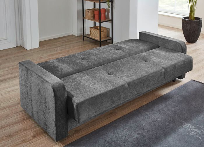 Schlafsofa mit Bettkasten ANTHRAZIT
