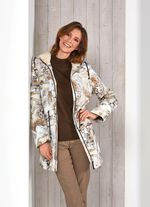 Kurzmantel mit Teddy-Innenausstattung in der festen Kapuze 