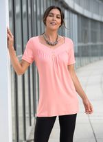 Tunika mit V-Ausschnitt in 2 Farben ROSÉ