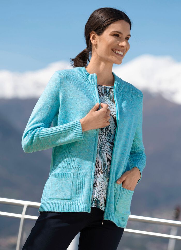 Strickjacke aus Melangegarn 