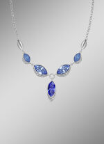 Maritime Faszination – Halskette mit blauen Swarovski-Kristalle 