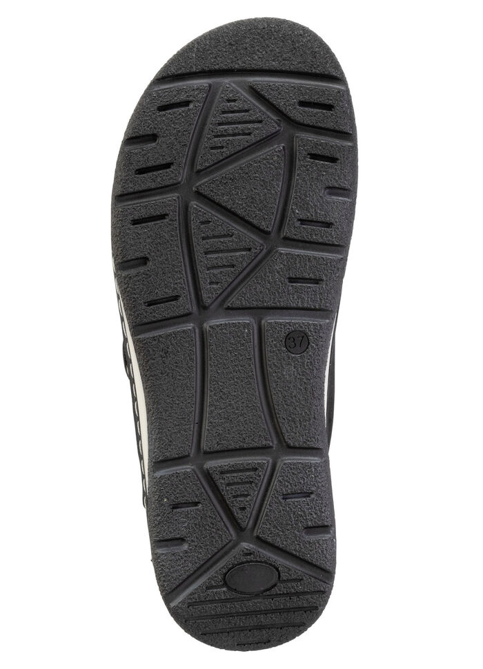 ELENA EDEN, bequeme Damen-Pantoletten, Weite H, mit herausnehmbarem Fußbett SCHWARZ