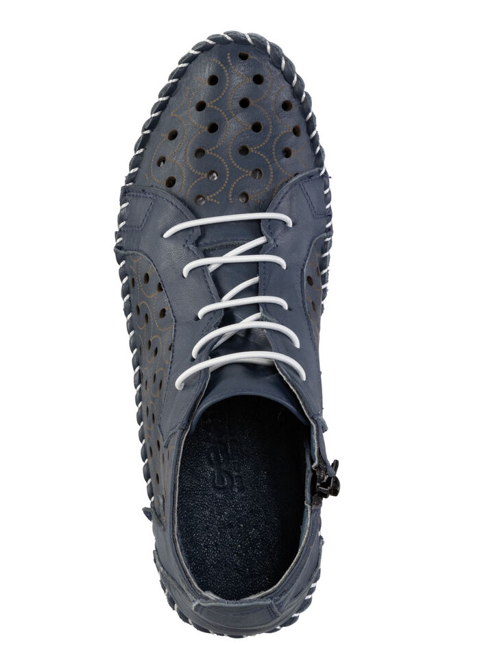 Gemini Bootie mit Knitter-Struktur MARINE