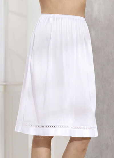 Halbrock mit Spitzenband 