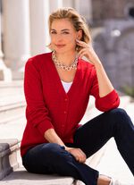 Strickjacke mit Z&ouml;pfchendessin 