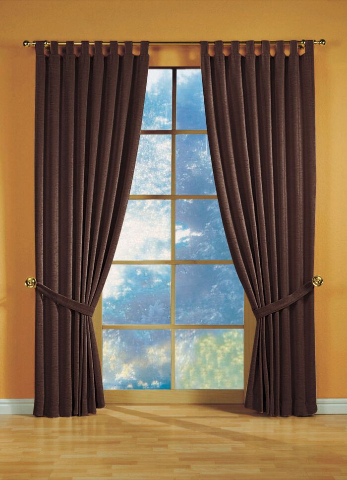 Fensterdekoration aus schwerer Thermo-Chenille-Qualit&auml;t BRAUN