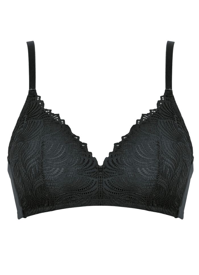 Zauberhafter Naturana BH mit weich gepolsterten Cups SCHWARZ