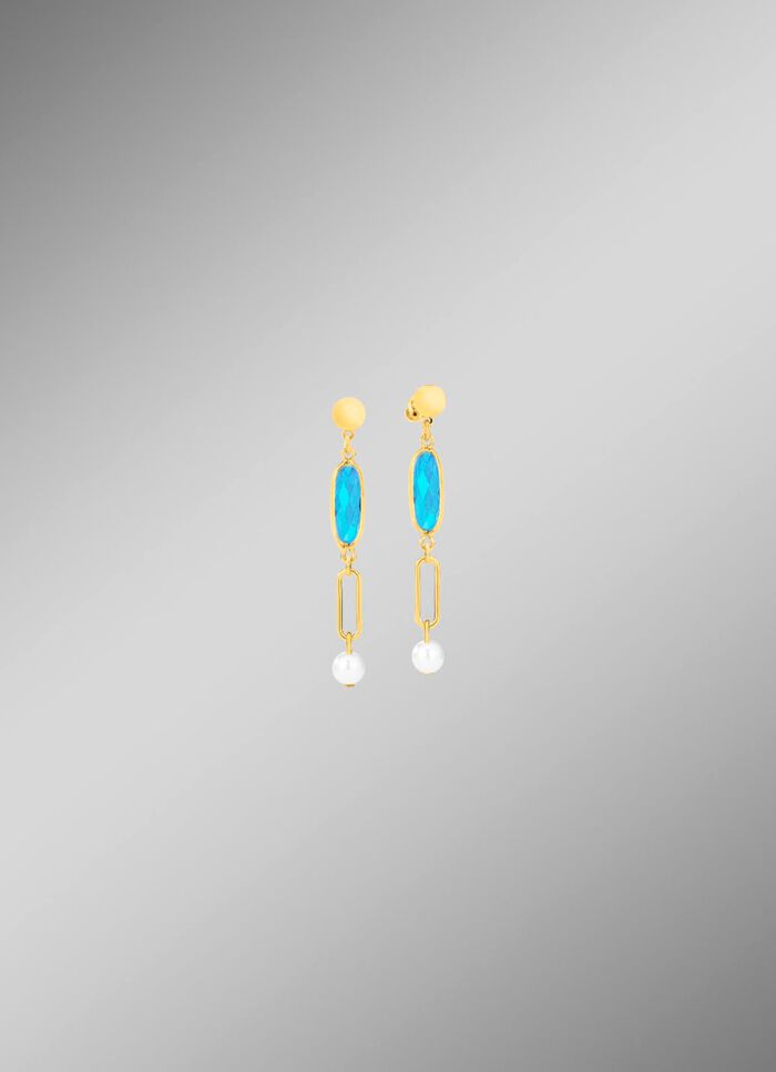 Schmuckset, 3-teilig, aus Messing mit Kristallsteinen 